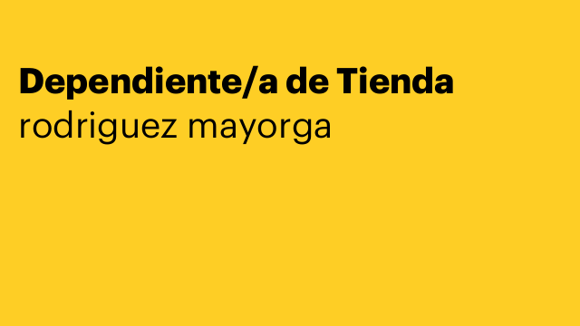 Dependiente/a de Tienda