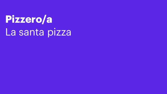 Pizzero/a