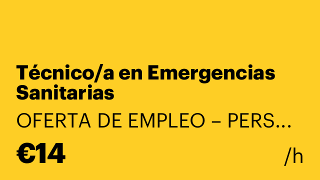 Técnico/a en Emergencias Sanitarias