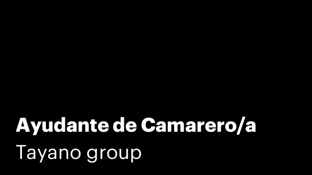 Ayudante de Camarero/a