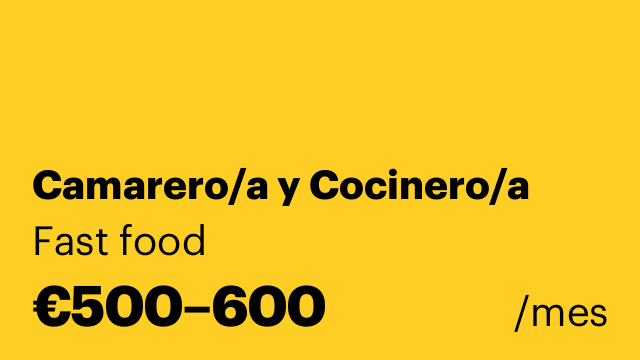 Camarero/a y Cocinero/a