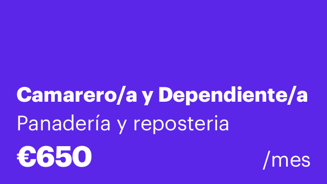 Camarero/a y Dependiente/a