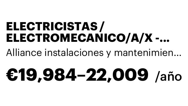 ELECTRICISTAS / ELECTROMECANICO/A/X - AEROPUERTO PALMA DE MALLORCA