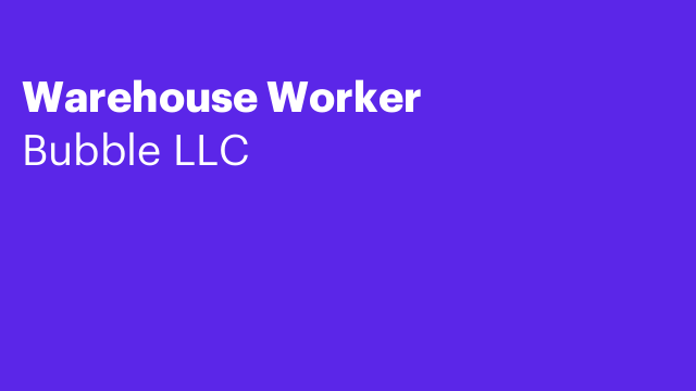 Warehouse Worker
