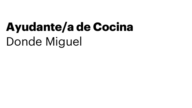 Ayudante/a de Cocina