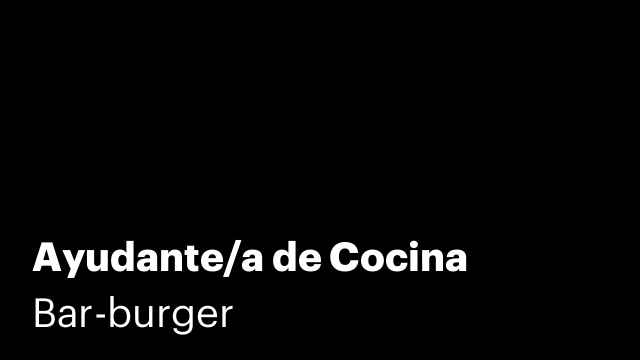 Ayudante/a de Cocina