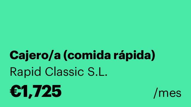 Cajero/a (comida rápida)