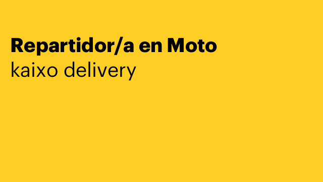 Repartidor/a en Moto