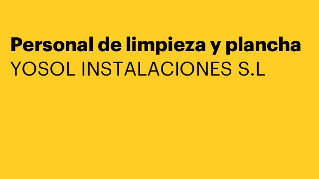 Personal de limpieza y plancha