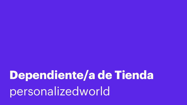 Dependiente/a de Tienda