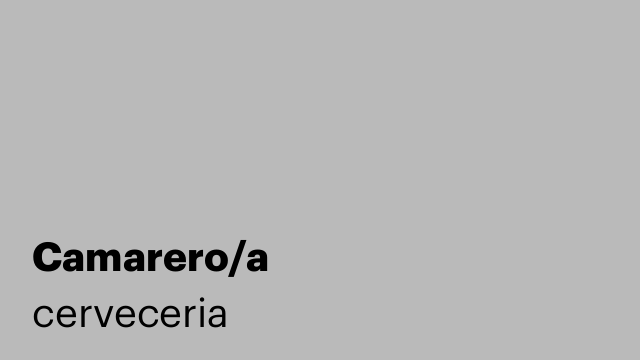 Camarero/a