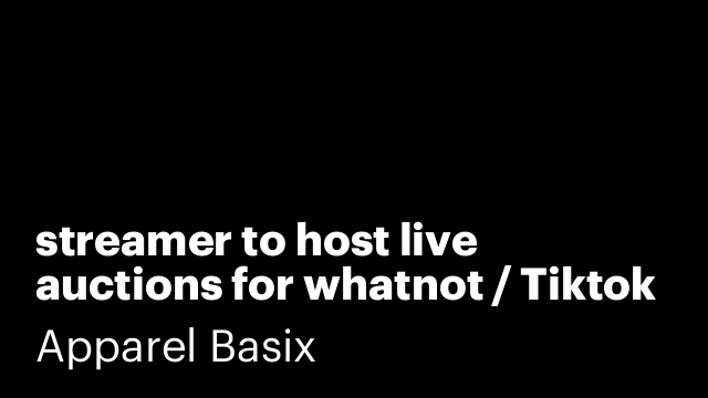 streamer to host live auctions for whatnot / Tiktok