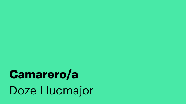 Camarero/a