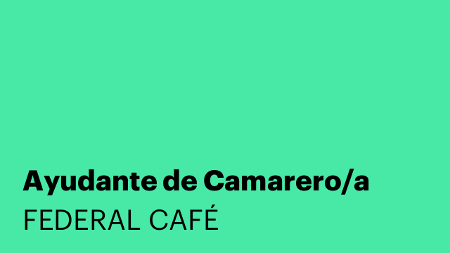 Ayudante de Camarero/a