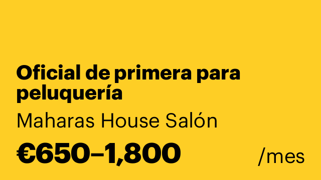 Oficial de primera para peluquería