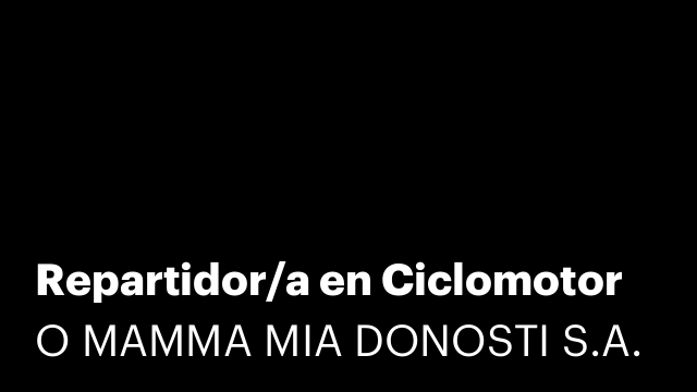 Repartidor/a en Ciclomotor