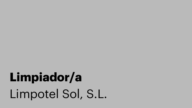 Limpiador/a