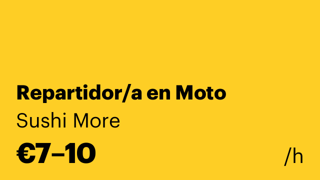Repartidor/a en Moto