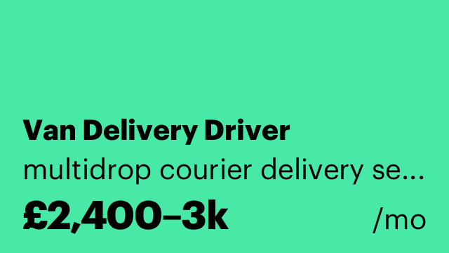 Van Delivery Driver