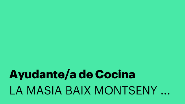 Ayudante/a de Cocina