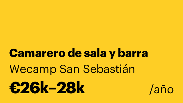 Camarero de sala y barra