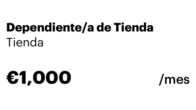 Dependiente/a de Tienda