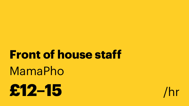 Front of house staff