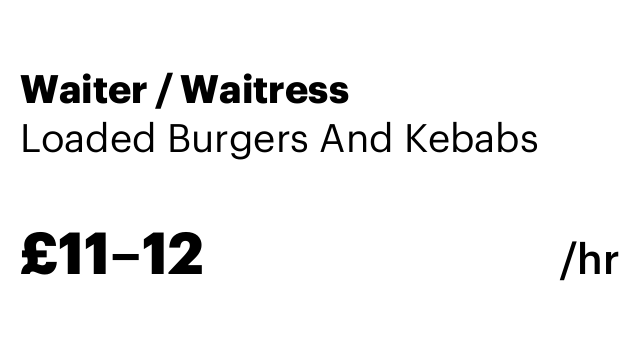 Waiter / Waitress