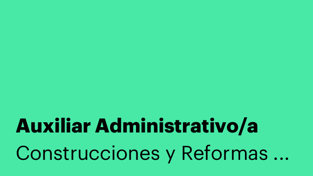 Auxiliar Administrativo/a