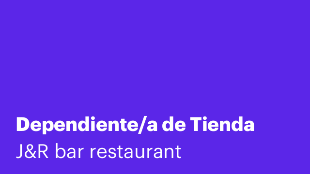 Dependiente/a de Tienda