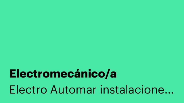 Electromecánico/a