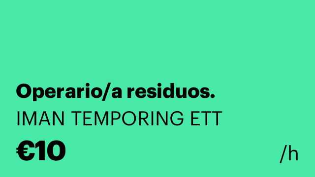 Operario/a residuos.