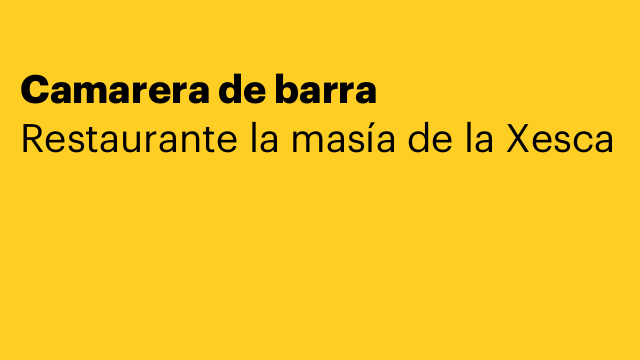 Camarera de barra
