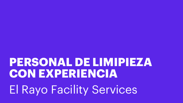 PERSONAL DE LIMIPIEZA CON EXPERIENCIA