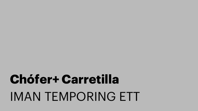 Chófer+ Carretilla