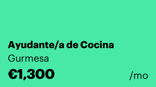 Ayudante/a de Cocina