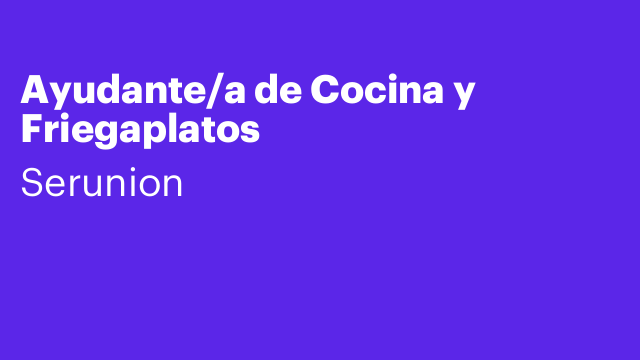 Ayudante/a de Cocina y Friegaplatos