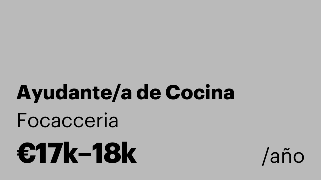 Ayudante/a de Cocina