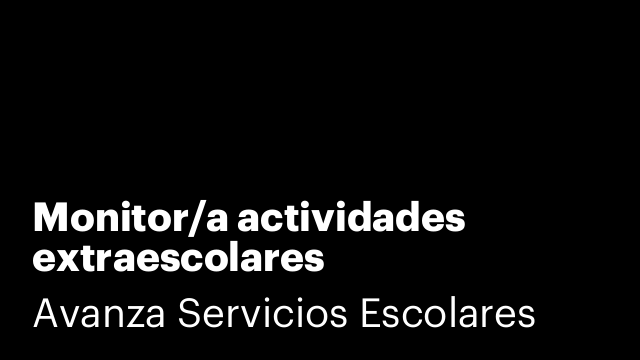 Monitor/a actividades extraescolares