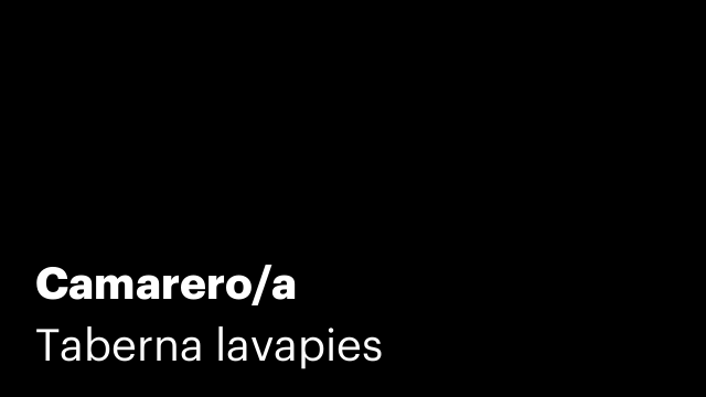 Camarero/a