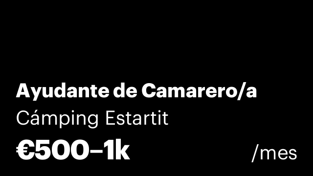 Ayudante de Camarero/a