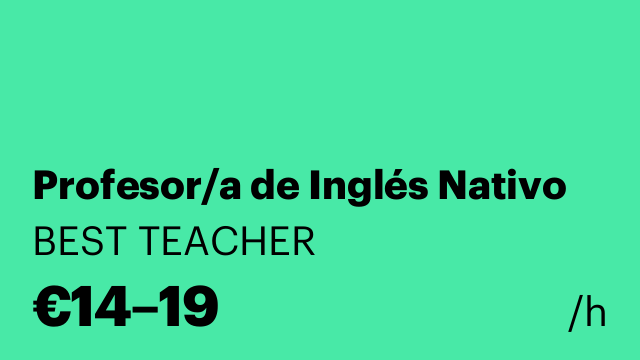 Profesor/a de Inglés Nativo