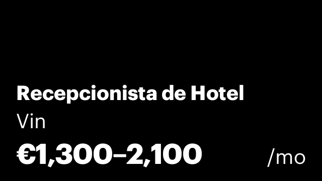 Recepcionista de Hotel