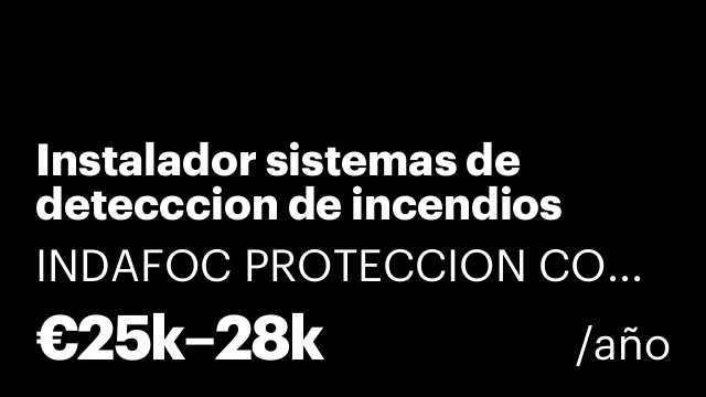 Instalador sistemas de detecccion de incendios