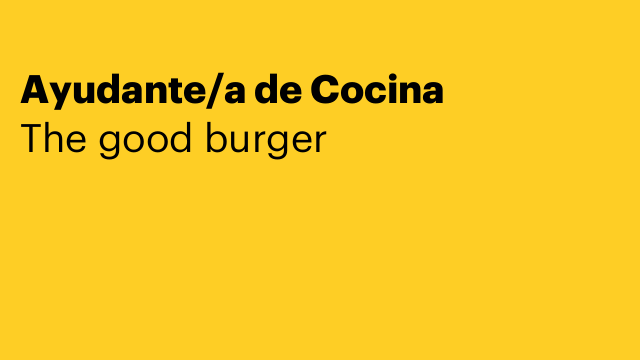 Ayudante/a de Cocina