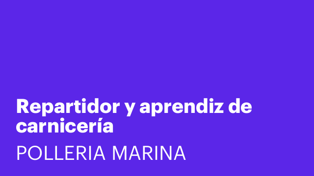 Repartidor y aprendiz de carnicería