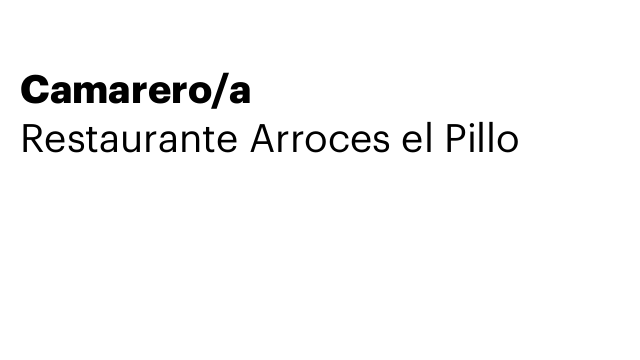 Camarero/a