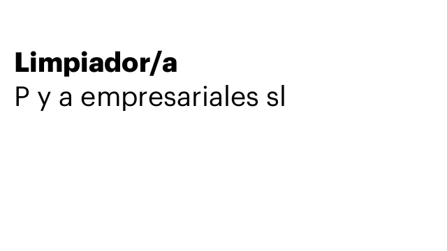 Limpiador/a