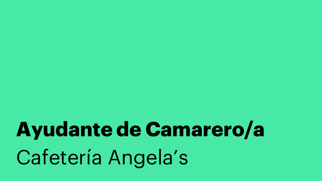 Ayudante de Camarero/a