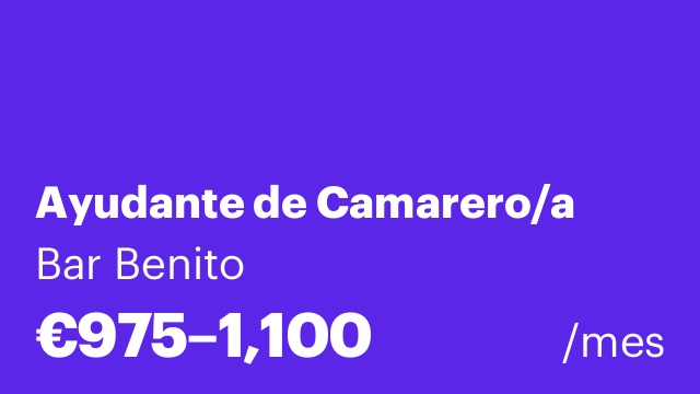 Ayudante de Camarero/a